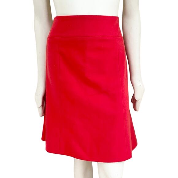 J.CREW A-line Francie Skirt in Coral Orange  Wool Cashmere SZ 10 - Picture 9 of 9